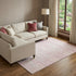 8' X 10' Pink And Ivory Striped Washable Area Rug With UV Protection