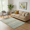 5' X 8' Beige Gold And Gray Striped Washable Area Rug With UV Protection