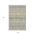 5' X 8' Beige Gold And Gray Striped Washable Area Rug With UV Protection