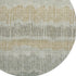 8' Beige Gold And Gray Striped Washable Round Rug With UV Protection