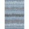 5' X 8' Blue Ivory And Gray Striped Washable Area Rug With UV Protection