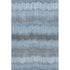 5' X 8' Blue Ivory And Gray Striped Washable Area Rug With UV Protection