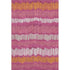 5' X 8' Blush Orange And Ivory Striped Washable Area Rug With UV Protection