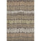 8' X 10' Brown Cream And Ivory Striped Washable Area Rug With UV Protection