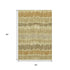 5' X 8' Gold Beige And Rust Striped Washable Area Rug With UV Protection