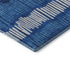 5' X 8' Navy Blue Ivory And Gray Striped Washable Area Rug With UV Protection