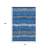 9' X 12' Navy Blue Ivory And Gray Striped Washable Area Rug With UV Protection