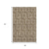 5' X 8' Brown And Ivory Geometric Washable Area Rug With UV Protection