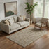 5' X 8' Brown And Ivory Geometric Washable Area Rug With UV Protection