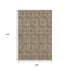 9' X 12' Brown And Ivory Geometric Washable Area Rug With UV Protection