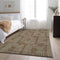 9' X 12' Brown And Ivory Geometric Washable Area Rug With UV Protection
