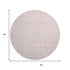 8' Pink And Ivory Geometric Washable Round Rug With UV Protection