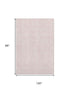 8' X 10' Pink And Ivory Geometric Washable Area Rug With UV Protection