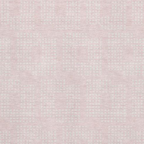 8' X 10' Pink And Ivory Geometric Washable Area Rug With UV Protection