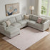 8' X 10' Pink And Ivory Geometric Washable Area Rug With UV Protection