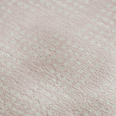 8' X 10' Pink And Ivory Geometric Washable Area Rug With UV Protection