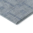 8' Sky Blue And Ivory Geometric Washable Round Rug With UV Protection