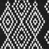 5' X 8' Black And Ivory Geometric Washable Area Rug With UV Protection