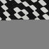 8' Black And Ivory Geometric Washable Round Rug With UV Protection