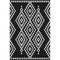 8' X 10' Black And Ivory Geometric Washable Area Rug With UV Protection
