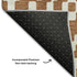 8' Terra Cotta And Ivory Geometric Washable Round Rug With UV Protection