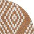 8' Terra Cotta And Ivory Geometric Washable Round Rug With UV Protection