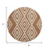 8' Terra Cotta And Ivory Geometric Washable Round Rug With UV Protection