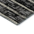 5' X 8' Black Beige And Gray Striped Washable Area Rug With UV Protection
