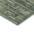 5' X 8' Green And Beige Striped Washable Area Rug With UV Protection