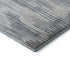 8' X 10' Gray And Silver Striped Washable Area Rug With UV Protection