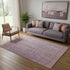 5' X 8' Mauve And Plum Striped Washable Area Rug With UV Protection