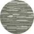 8' Olive Green Ivory And Gray Striped Washable Round Rug With UV Protection
