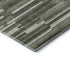 9' X 12' Olive Green Ivory And Gray Striped Washable Area Rug With UV Protection