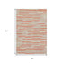 5' X 8' Salmon And Beige Striped Washable Area Rug With UV Protection