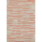 5' X 8' Salmon And Beige Striped Washable Area Rug With UV Protection