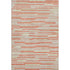 5' X 8' Salmon And Beige Striped Washable Area Rug With UV Protection