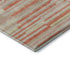 5' X 8' Salmon And Beige Striped Washable Area Rug With UV Protection