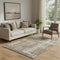 5' X 8' Brown And Beige Abstract Washable Area Rug With UV Protection
