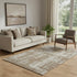 5' X 8' Brown And Beige Abstract Washable Area Rug With UV Protection