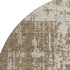 8' Brown And Beige Abstract Washable Round Rug With UV Protection