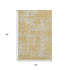 5' X 8' Gold And Beige Abstract Washable Area Rug With UV Protection