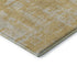 8' Gold And Beige Abstract Washable Round Rug With UV Protection