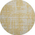 8' Gold And Beige Abstract Washable Round Rug With UV Protection