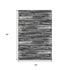 5' X 8' Black And Ivory Striped Washable Area Rug With UV Protection