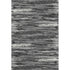 5' X 8' Black And Ivory Striped Washable Area Rug With UV Protection