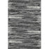 5' X 8' Black And Ivory Striped Washable Area Rug With UV Protection