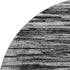 8' Black And Ivory Striped Washable Round Rug With UV Protection