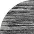 8' Black And Ivory Striped Washable Round Rug With UV Protection