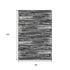8' X 10' Black And Ivory Striped Washable Area Rug With UV Protection