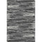 8' X 10' Black And Ivory Striped Washable Area Rug With UV Protection